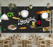 3D Freehand Sketching Fine Food Spirit Bottle Blackboard Wall Mural Wallpaper YXL 1163- Jess Art Decoration