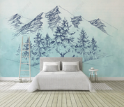 3D Animal Snow Mountain Elk Wall Mural Wallpaper YXL 1232