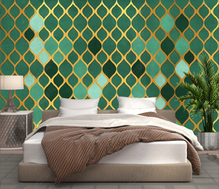 3D Geometric Rhombus Line Wall Mural Wallpaper YXL 1243
