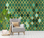 3D Geometric Rhombus Line Wall Mural Wallpaper YXL 1243
