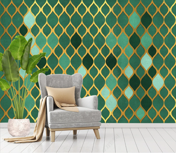 3D Geometric Rhombus Line Wall Mural Wallpaper YXL 1243