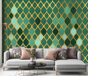 3D Geometric Rhombus Line Wall Mural Wallpaper YXL 1243