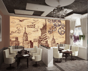 3D Retro Scenic Area Architecture Stone Sea Mew Wall Mural Wallpaper YXL 1287