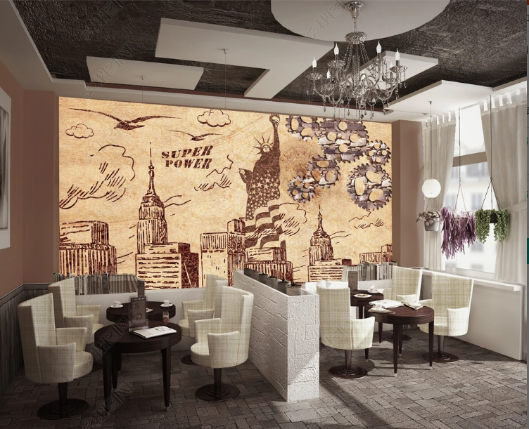 3D Retro Scenic Area Architecture Stone Sea Mew Wall Mural Wallpaper YXL 1287