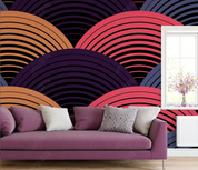 3D Abstract Colours Ellipse Wall Mural Wallpaper YXL 1301