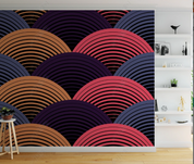 3D Abstract Colours Ellipse Wall Mural Wallpaper YXL 1301