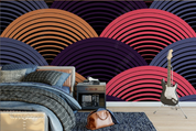 3D Abstract Colours Ellipse Wall Mural Wallpaper YXL 1301