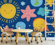 3D Cartoon Sun Star Wall Mural Wallpaper YXL 1305