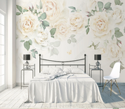 3D Flowers  Rose Greenery Wall Mural Wallpaper YXL 1340