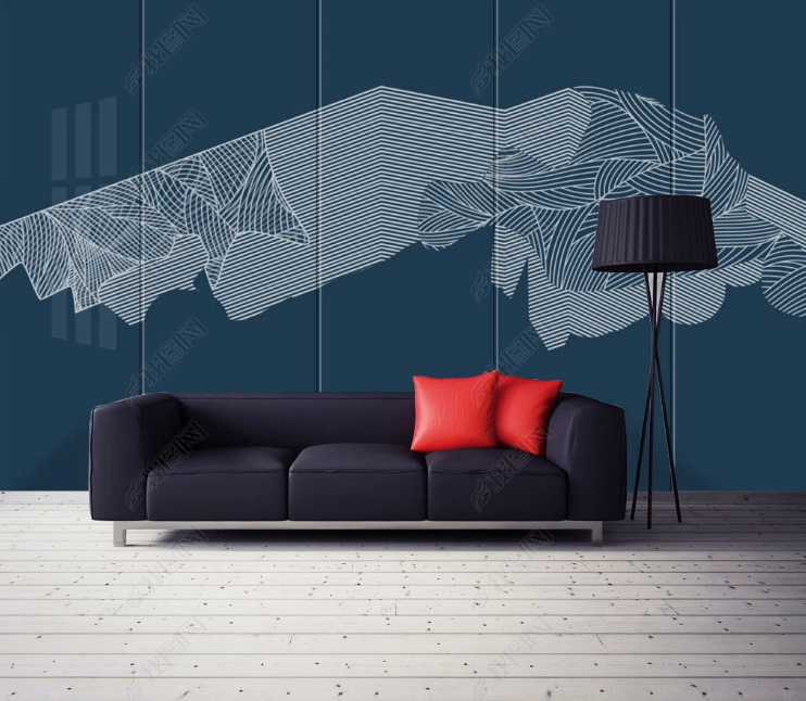 3D Abstract Line Wall Mural Wallpaper YXL 1358