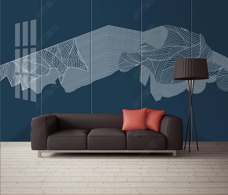 3D Abstract Line Wall Mural Wallpaper YXL 1358