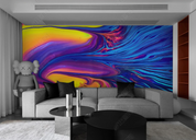 3D Abstract Damaskeen Colours Wall Mural Wallpaper YXL 1362