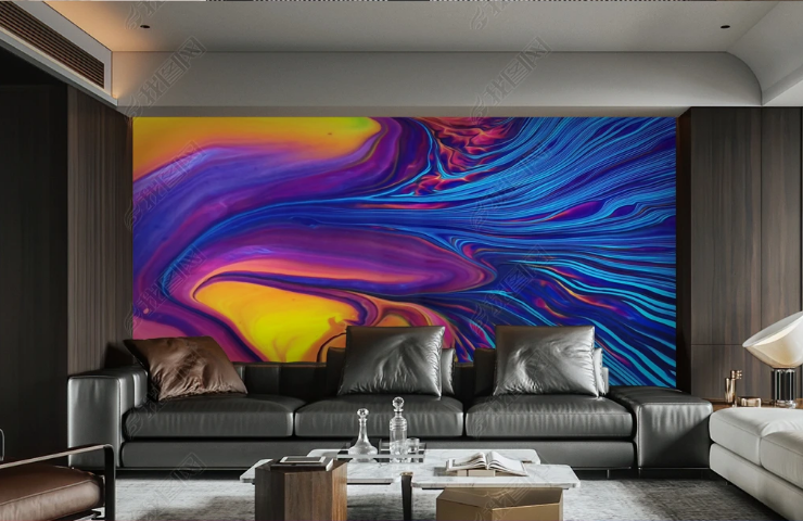 3D Abstract Damaskeen Colours Wall Mural Wallpaper YXL 1362