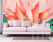 3D Animal Flamingo Floral Wall Mural Wallpaper YXL 1377