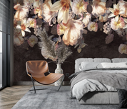 3D Oil painting Floral Pink Wall Mural Wallpaper YXL 1427