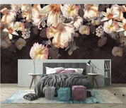 3D Oil painting Floral Pink Wall Mural Wallpaper YXL 1427