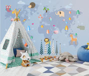 3D Animal Deer Hedgehog Lion Elephant Wall Mural Wallpaper YXL 1450