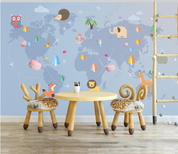 3D Animal Deer Hedgehog Lion Elephant Wall Mural Wallpaper YXL 1450