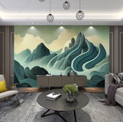 3D  Landscape Painting Bat Wall Mural Wallpaper YXL 1475