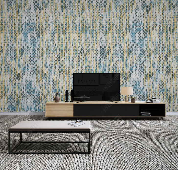 3D Abstract Wave Texture woven abstract wave texture wall mural wallpaper for office - view 3