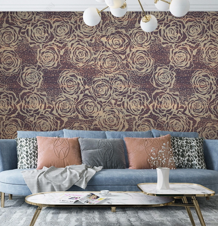 3D Flowers Rose Retro Wall Mural Wallpaper YXL 1498