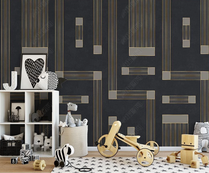 3D Brick Relief Rectangle Square Wall Mural Wallpaper YXL 1617