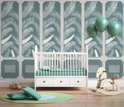 3D Feather Relief Relief Parapet Wall Mural Wallpaper YXL 1620