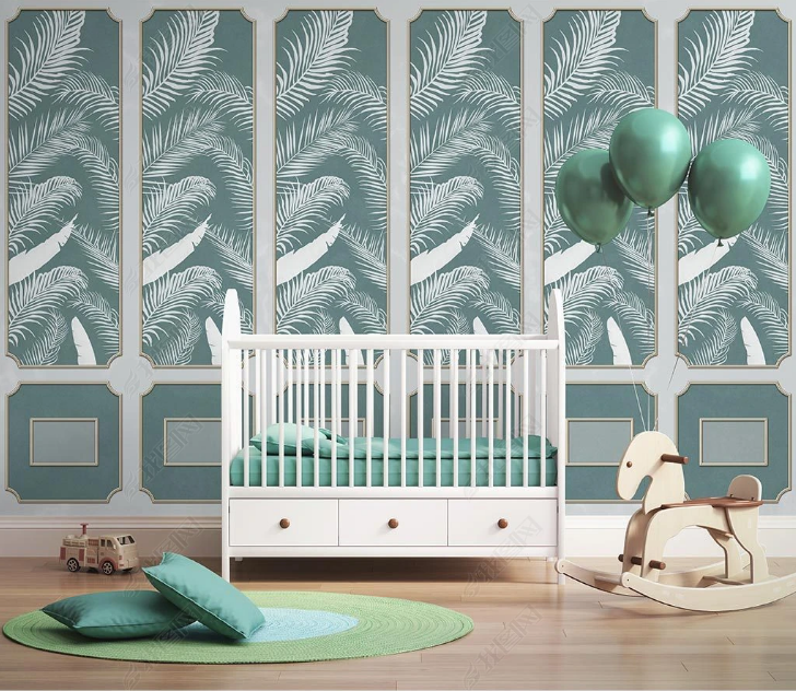 3D Feather Relief Relief Parapet Wall Mural Wallpaper YXL 1620