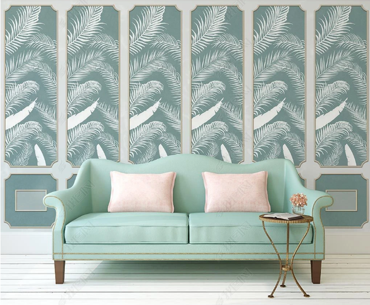 3D Feather Relief Relief Parapet Wall Mural Wallpaper YXL 1620