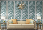 3D Feather Relief Relief Parapet Wall Mural Wallpaper YXL 1620