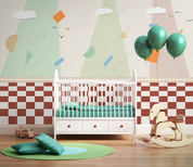 3D Geometric Triangle Rectangle Cloud Wall Mural Wallpaper YXL 1624