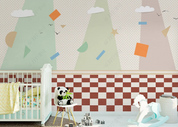 3D Geometric Triangle Rectangle Cloud Wall Mural Wallpaper YXL 1624