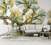 3D Plant Flowers And Plants Floral Ginkgo Leaf Wall Mural Wallpaper YXL 117- Jess Art Decoration