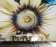 3D Watercolour Floral Plant Sunflower Wall Mural Wallpaper YXL 122- Jess Art Decoration