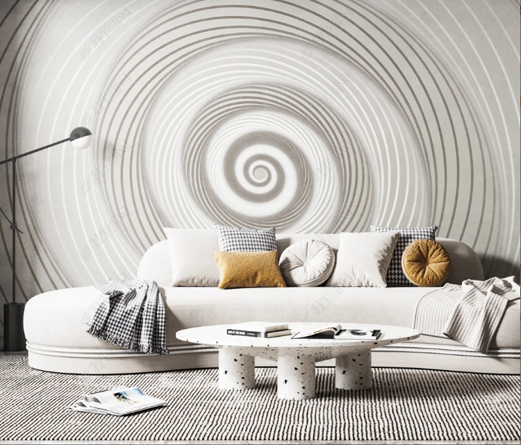 3D Abstract Line Grey Wall Mural Wallpaper YXL 129- Jess Art Decoration