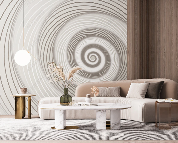 3D Abstract Line Grey Wall Mural Wallpaper YXL 129- Jess Art Decoration