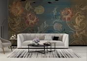 3D Floral Relief Leaf Line Wall Mural Wallpaper YXL 139- Jess Art Decoration