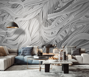 3D Abstract Grey Line Wall Mural Wallpaper YXL 145- Jess Art Decoration