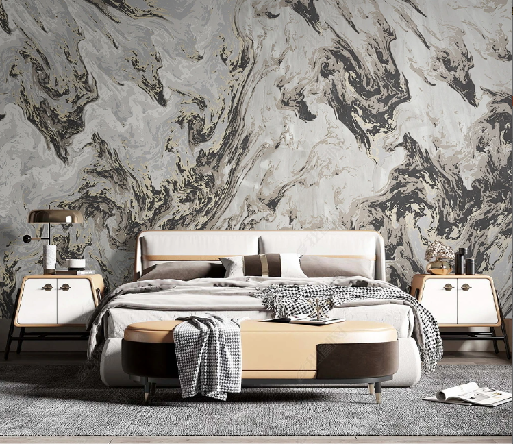 3D Abstract Ink And Wash Wall Mural Wallpaper YXL 147- Jess Art Decoration