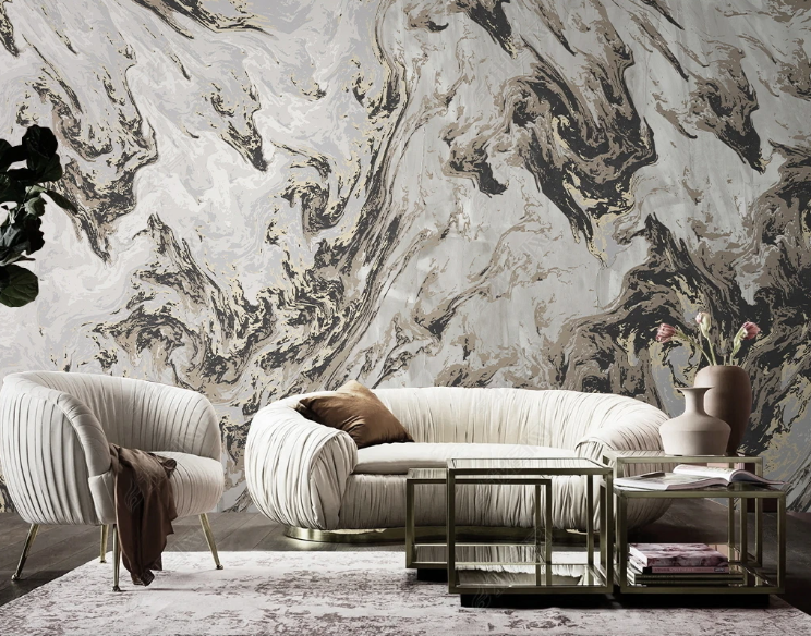 3D Abstract Ink And Wash Wall Mural Wallpaper YXL 147- Jess Art Decoration