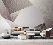 3D Abstract Geometric Line Wall Mural Wallpaper YXL 169- Jess Art Decoration