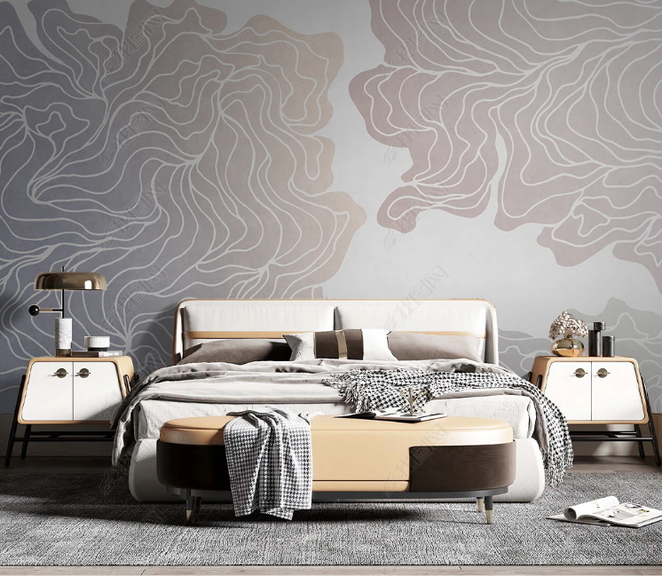 3D Abstract Line Retro Wall Mural Wallpaper YXL 188- Jess Art Decoration