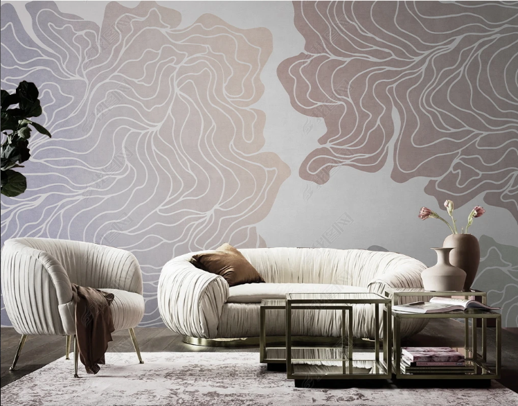 3D Abstract Line Retro Wall Mural Wallpaper YXL 188- Jess Art Decoration