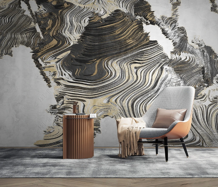 3D Abstract Line Ink And Wash Wall Mural Wallpaper YXL 192- Jess Art Decoration
