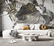 3D Abstract Line Ink And Wash Wall Mural Wallpaper YXL 192- Jess Art Decoration