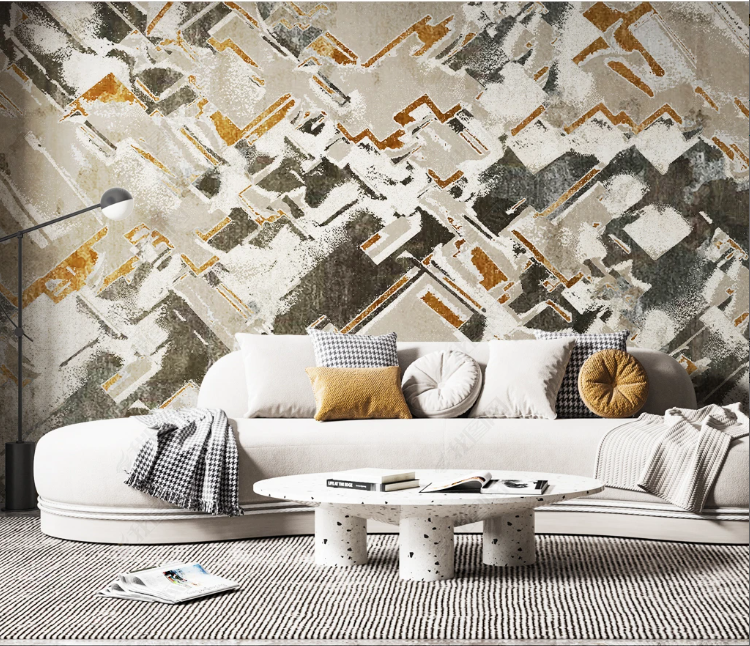 3D Abstract Geometric Square Wall Mural Wallpaper YXL 194- Jess Art Decoration