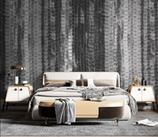 3D Abstract Fabric Grey Wall Mural Wallpaper YXL 202- Jess Art Decoration