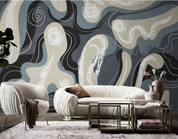3D Abstract Line Gray Wall Mural Wallpaper YXL 209- Jess Art Decoration