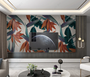 3D Leaf Floral Green Wall Mural Wallpaper YXL 212- Jess Art Decoration