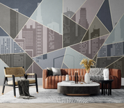 3D Urban Architecture Geometric Triangle Wall Mural Wallpaper YXL 216- Jess Art Decoration